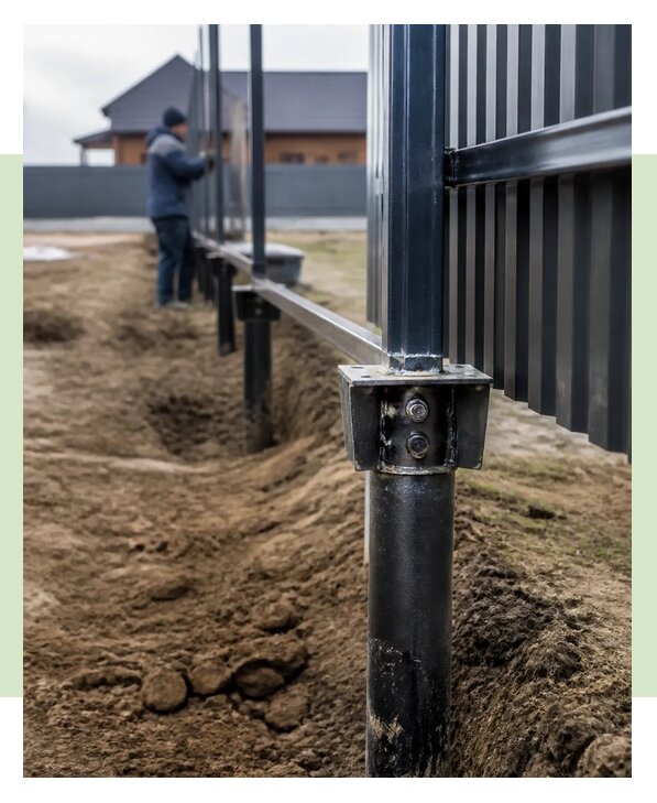 Забор на винтовых сваях в Бугуруслане по цене от 4586 р. | ЗаборЭксеперт-Бгр